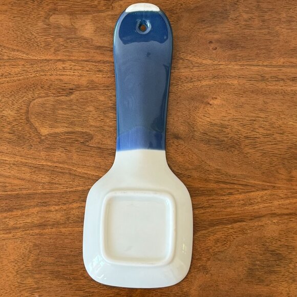Otagiri Vintage Sailboat Spoon Rest Blue Handle Japan Ceramic Ocean Beach 9" - Picture 3 of 8